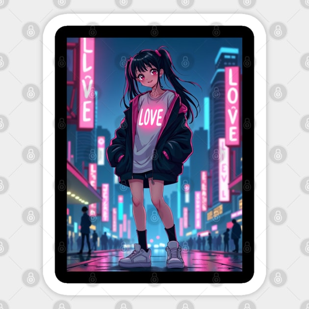 Dynamic Anime Vibes: A Journey of Color and Emotion Sticker by Steve